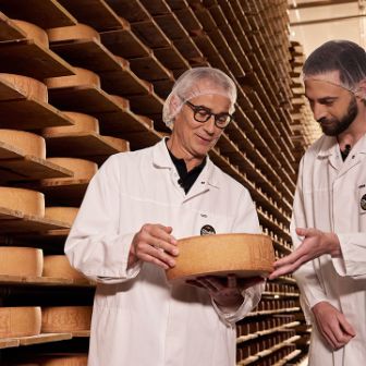 Mister Maxx 2025 im Käsekeller wo viele Laibe Der scharfe Maxx lagern.